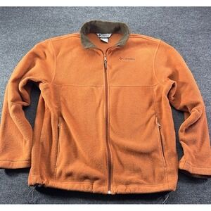 Columbia Mens Steens Mountain Full Zip Fleece Jacket Orange Olive Large